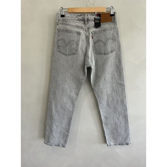 $98 Levis Jeans Womens 27 X 26 Gray Wedgie Straight High Rise Button Fly Denim - Picture 2 of 5
